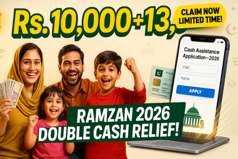 Urgent Update: Claim Rs. 10,000 + Rs. 13,500 Cash for Ramzan 2026 – Double Relief for Families